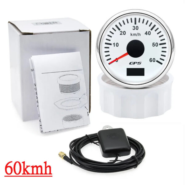 d8a263b9884f130a HD 52MM GPS Speedometer 30/60/80/120/200 Km/h Boat Car Truck Speed Gauge Meter 7 Color Backlight With GPS Antenna 9-32V