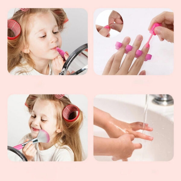 Kids Cosmetics Playing Box Princess Makeup Toy Play Set Lipstick Eye Shadow Safety Nontoxic Toys Kit for Girl Gift