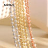 d8ac1fcb581fe65f MIQIAO Sterling Sier Italian Necklaces For Women Jewelry Ball Diamond Cutting Chain Female Necklace Long 40 45 50 55 60CM