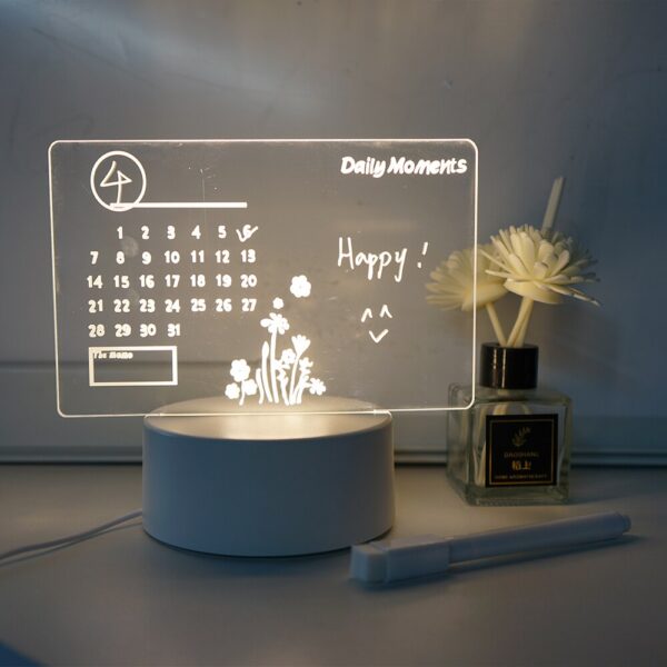 d8be1ea3e1baa854 Creative LED Note USB Rewritable Message Board Warm Soft Light For Children Girlfriend Decoration Night Lamp