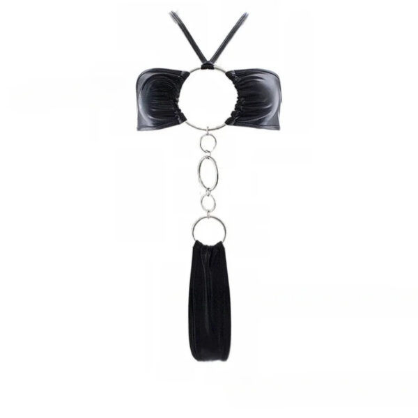d8c6251ccca9a93e Sexy Bodysuit Women PU Leather Harness Sexy Lingerie BDSM Open Clothes Fetish Erotic Sex Costume Female Underwear Rave Outfit