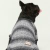 d8d78c8ba7756b68 Knitted Dog Pajamas, Dog Clothes for Small Dogs Girl Boy, Pet Onesie with Feet, Cat Outfit, Dark Heather Grey, Large