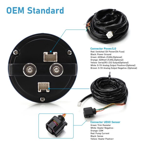 New 30-0300 X-Series Wideband O2 Air Fuel Ratio Gauge Kit LSU 4.9 0258017025 Oxygen Sensor for Car Oxygen Sensor