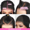 d8ecedd4a63a815c ISEE Wig Human Hair Ready To Straight Glueless Preplucked Wear And Go 6X4 HD Front Wigs PreCut Lace