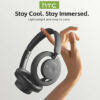 HTC HP06 Bluetooth V6.0 Wireless Open-Ear Headphones Foldable Punchy Bass Headset for PC Laptop phone TV lightweight Hollow Airy