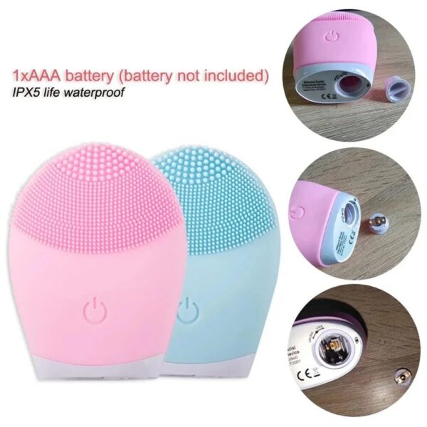 Electric Silicone Facial Cleanser Massager Ultrasonic Vibrator Skincare Massage Tool Beauty hine Vibration Cleaning Of Pores
