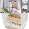 Parrot Automatic Feeder,No-Mess Bird Feeder,Cage Accessories for Budgerigar Canary Cockatiel Finch Parakeet Seed Food Container by Old Tjikko (Screw-Fixed Bird Feeder)