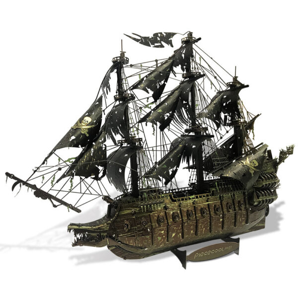 d90374348672e949 Piececool 3D Metal Puzzle The Flying Dutchman Model Building Blocks Pirate Ship Jigsaw for Teens Brain Teaser DIY Toys