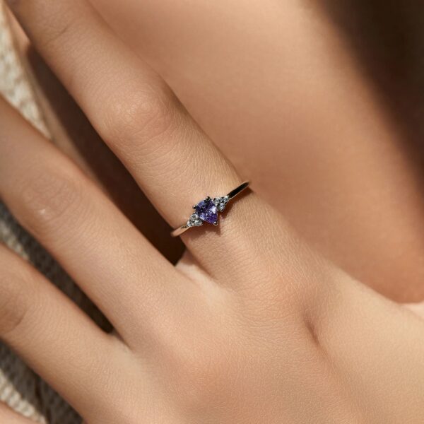 d904e06190ee7784 MODIAN 925 Sterling Silver Water Drop Cocktail Ring Classic Prong Purple Cubic Zirconia Rings For Women Female Fine Jewelry
