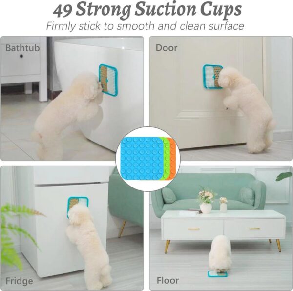 MateeyLife 3PCS Lick Mat for Dogs and Cats with Suction Cups, Dog Lick Mat for Anxiety Relief, Dog Toys to Keep Them Busy, Dog Enrichment Toys for Bathing, Cat Peanut Butter Lick Pad for Boredom