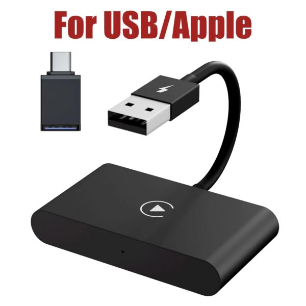 Wireless CarPlay Adapter for Android/Iphone IOS Convert Wired CarPlay to Wireless Dongle Plug Paly USB/Type-C Auto Car Adapter