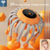 d9270a943883702a 20Massage Heads Orange Scalp Head Massager Red Light Vibrator Octopus Scratcher For Relaxation Stress Migraine