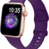 d94ae59ed0c9b68a TreasureMax Sport Band Compatible with Apple Watch Bands 38mm 40mm 41mm 42mm 44mm 45mm 49mm,Soft Silicone Strap Compatible for Apple Watch Series 9 Ultra 8 7 6 5 4 3 2 1 SE Men Women Grey 38/40/41MM