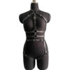 Women Sexy Bondage Harness Set Leather Lingerie Fetish Couple Underwear Thigh Garter Stocking Women's Harness Bra Sword belt