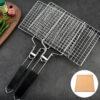 d9529d67c7948f0d 304 Stainless Steel BBQ Non Stick Grilling Basket Grill Mesh Mat Meat Vegetable Steak Picnic Party Barbecue Tool