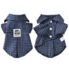 d95b3b1667edcec1 Classic Plaid T-Shirt Summer Shirt Vest Casual Tops Puppy Outfits Yorkshire Dog Clothes Pet Clothing For Small Dogs