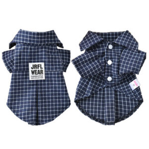 Classic Plaid T-Shirt Summer Shirt Vest Casual Tops Puppy Outfits Yorkshire Dog Clothes Pet Clothing For Small Dogs