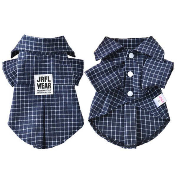 d95b3b1667edcec1 Classic Plaid T-Shirt Summer Shirt Vest Casual Tops Puppy Outfits Yorkshire Dog Clothes Pet Clothing For Small Dogs