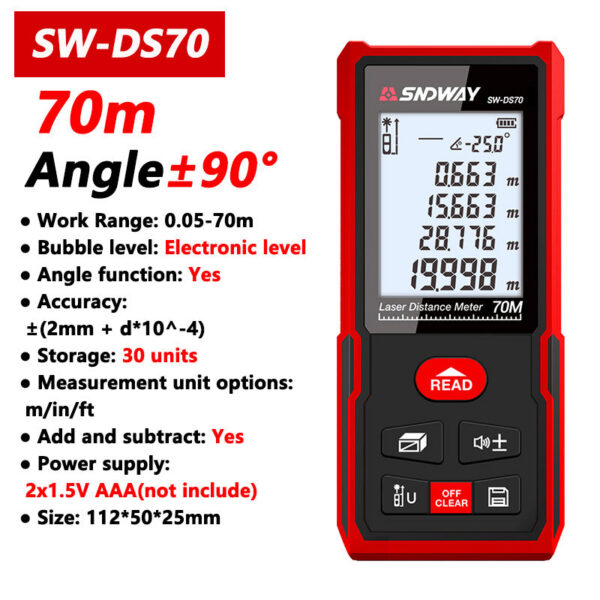 d96760ce557d1f89 Pofessional Laser Distance Meter 50m 70m 100m 120m Rangefinder High Accuracy Digital Range Finder Build Measure Device