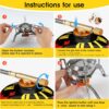 d96f91a568ae8619 SWAWIS 3500W/6800W Windschutz Campingkocher Piezozündung Faltbarer Gaskocher Gasbrenner Camping Stove mit Adapter, Camping Kocher für Hiking Camping Picknick Trekking Outdoor Wandern