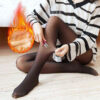 Fake Translucent Women's Fleece Thick Warm Winter Tights Thermo Pantyhose Thermal Stockings Insulated Leggings 211216