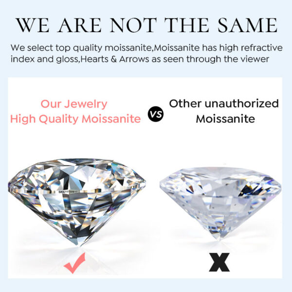 d977bd930883e90c KNB Real 0.5-2CT Moissanite Diamond Rings for Women Wedding Engagement Sterling Sier Original Gemstone Fine Jewelry