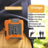 d97a44e990488b77 10000mAh Portable Waist Fan Hanging Neck Strong Wind with Power Bank LED Lighting for Emergency Sports Outdoor Working