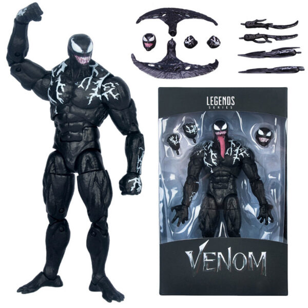d97de8658c4cbb77 Venom Action Figure SHFiguarts Symbiote Head Carving 2.0 SHF Movable Movies Model Doll Collectible Kids for Toy Gift