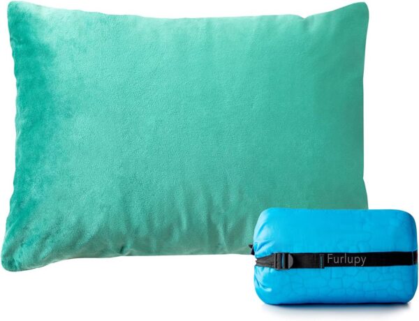 Small Cooling Shredded Gel Memory Foam Pillow，Adjustable for Contoured Support -Portable Ideal for Backpacking, Camping, Travel, Car, Airplane,Office Nap