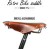 d9827a072e644f43 WALGUN RR175 Retro bike saddle soft leather bicycle saddle women men for vintage handmade city commuter electric e-bikes parts