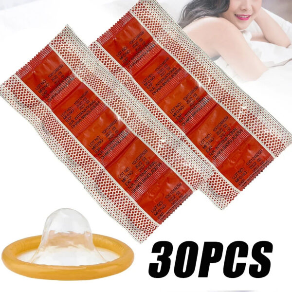 10/30/50pcs Condom 52mm Ultra Thin Cock Penis Sleeve Natural Latex Lubrication Contraception Supplies Adults Safer Sex Products