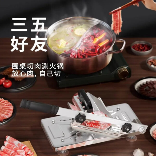 d998f2669f01b2d5 GIANXI Mutton Roll Slicer Machine Stainless Steel Meat Slicer Beef Thin Slice Frozen Meat Household Barbecue Hot Pot Cooking
