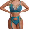 Avidlove Women Lingerie Set Lace Teddy Strap Babydoll Bodysuit with Garter Belts
