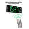 13/16 Inches Large LED Digital Wall ,Wall Mounted Remote Control Temperature Date Week Display Timer Dual Alarm Clock