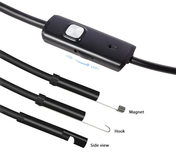 d9c3c848d94ce4fe 7MM Android Endoscope 3 IN1 Micro USB Type C Borescope Mini Camera Waterproof LED Car Inspection For HUAWEI XIAOMI PC
