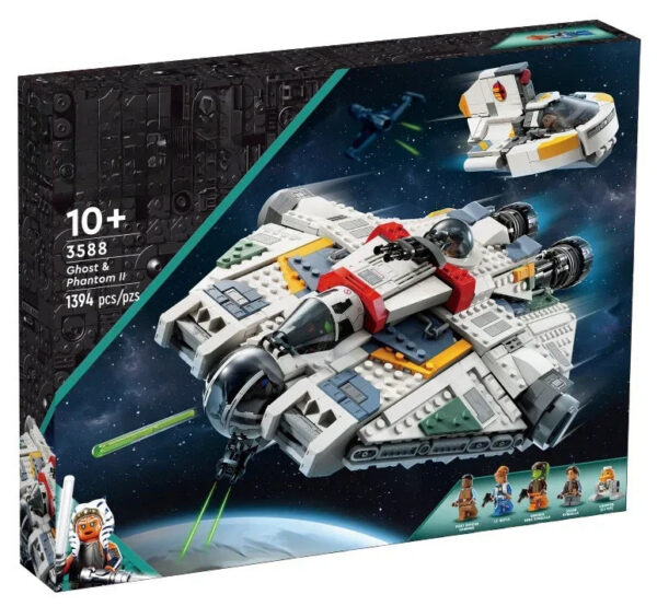 HOT TOY 2024 Spaceship 1394pcs Ghost & Phantom II Building Blocks Assembg Fit 75357 Bricks Model Toys for Children Gift