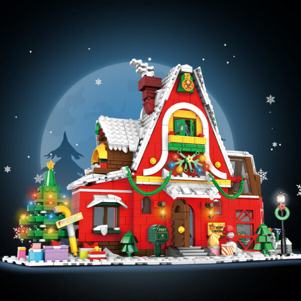 d9df54fabd489770 2023 City Creativity Winter Village ART House Model Building Blocks Bricks Kids Toys Christmas Gift
