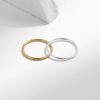 d9e2b2947e08c066 MODIAN 925 Sterling Silver Minimalist Thin Stackable Fashion Rings Classic Gold Color Fine Jewelry For Women Girl Party Gifts
