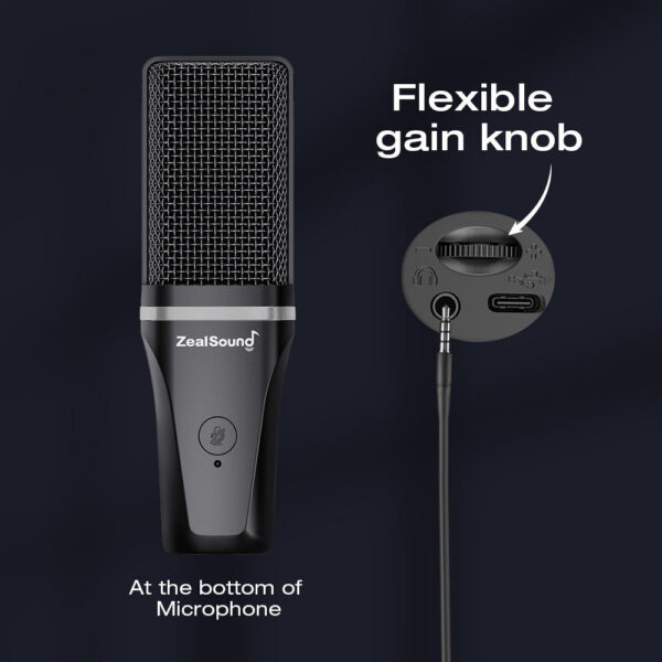 d9ffeb4f25036f03 Zealsound RGB USB Condenser Gaming Microphone Computer Professional Mic For PC PS4 PS5 Phone Recording Streaming Podcasting