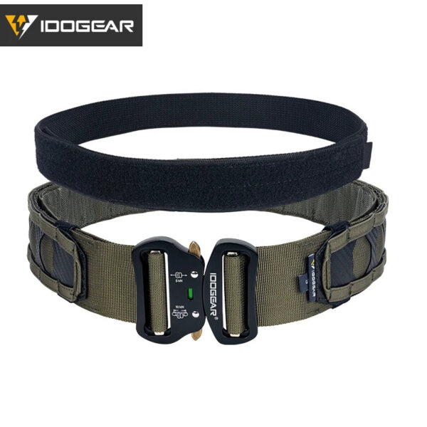 da0e2fad67529501 IDOGEAR Tactical Belt 2 Inch MOLLE Belt Quick Release Metal Buckle Gear 3429