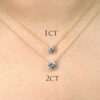 da0e4b9fa6da4f17 Lnngy 1CT 2CT 3CT Moissanite Pendant Necklace For Women Original 925 Silver Chains Solitaire Drop Necklaces Bridal Fine Jewelry
