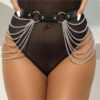 da1eda426677f86d Sexy Binding Belted with A Belt Strap Punk Style Multi-layer Chain Sexy Tassel Waistband Belt Adult Couple BDSM Lower Body Set