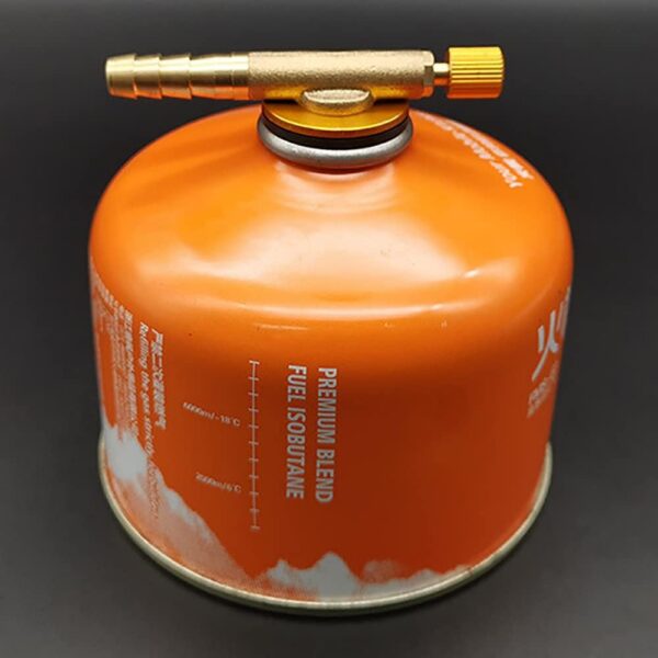 Valve Caps Camping Gas Refill Adapter Universal Brass Stove Burners Switching Valve Regulator for Outdoor Camping