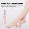 Electric Foot File Grinder Set Dead Skin Dry Callus Remover Rechargeable Feet Pedicure Tool with 2 Removable Roller Heads
