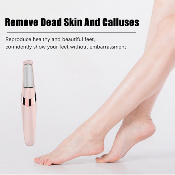 Electric Foot File Grinder Set Dead Skin Dry Callus Remover Rechargeable Feet Pedicure Tool with 2 Removable Roller Heads