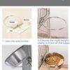 HERCOCCI Bird Feeder Dish Cup, Stainless Steel Parrot Food Bowl Feeding Coop Cups Clamp Holder, Bird Water Cage Bowl for Parakeet Lovebird Conure Cockatiel Budgie Chinchilla (5 Pieces)