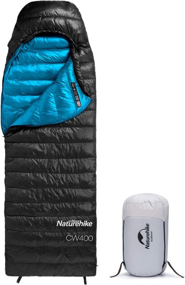 da38c1280b325789 Naturehike CW400 Lightweight Down Sleeping Bags for Adults 650 Fill Power 4 Season,2.0lbs Ultralight Compact Portable,Waterproof, Camping, Hiking, Backpacking With Compression Bag