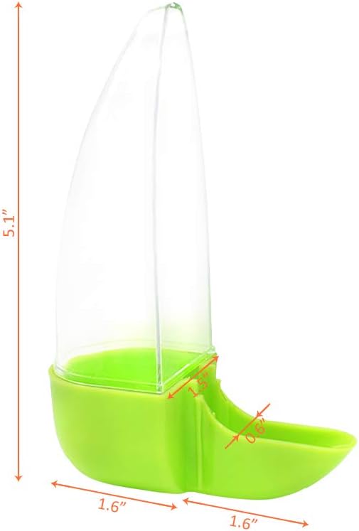Birds Water Dispenser for Cage, Parakeet Feeder and Drinker Set, Plastic Seed & Water Dispenser, Automatic Bird Cage Water Feeder for Parrot Canaries Finches Budgie, 12 Days Capacity（4.05oz）