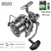 da687025cd754254 LINNHUE Big Spinning Fishing Reel 8000-14000 9000 10000 12000 Max Drag 20KG Sea Reel Free Line Saltwater Freshwater Fish Pesca