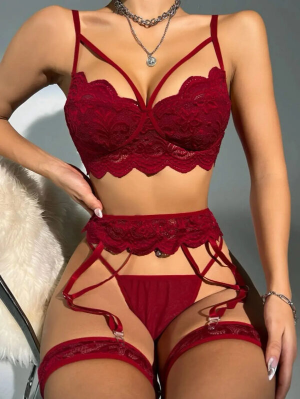 da72d677d3f1f5e4 Sexy Erotic Lingerie Women Bra And Panty Garters See Through Lingerie Sets Sexy Women's Underwear Set Female Sexy Costumes